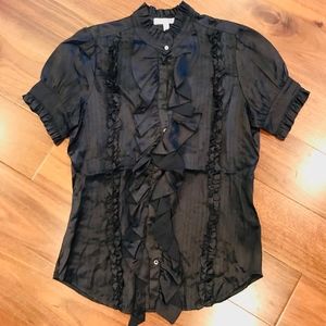 Joie 100% silk ruffled blouse
